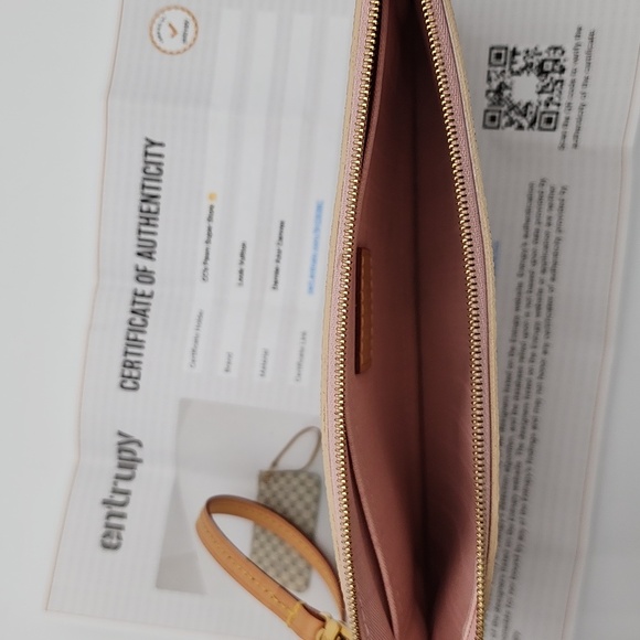 Louis Vuitton Damier Azur Leather Wristlet - Picture 3 of 5